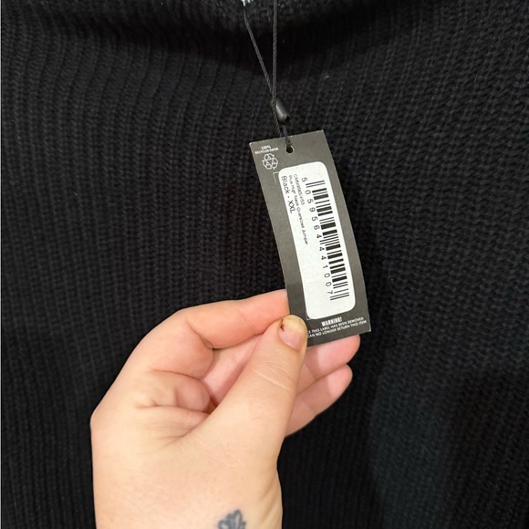 prettyLittlething mock neck black sweater plus size xxl - Picture 6 of 10